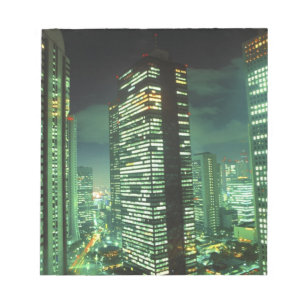 Bloc De Notas Paisaje nocturno, Shinjuku, Tokio, Japón