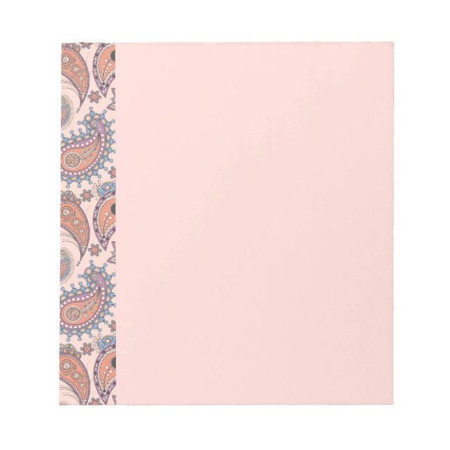 Bloc De Notas Paisley en rosa (Frente)