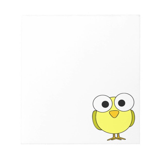 Bloc De Notas Pájaro Amarillo de Ojos Grandes (Frente)