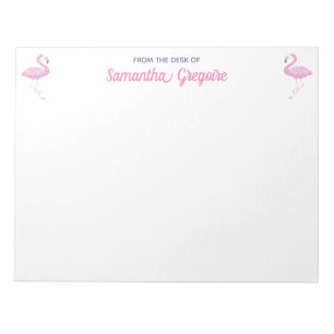 Bloc De Notas Pájaro Flamingo Rosa Del Escritorio De