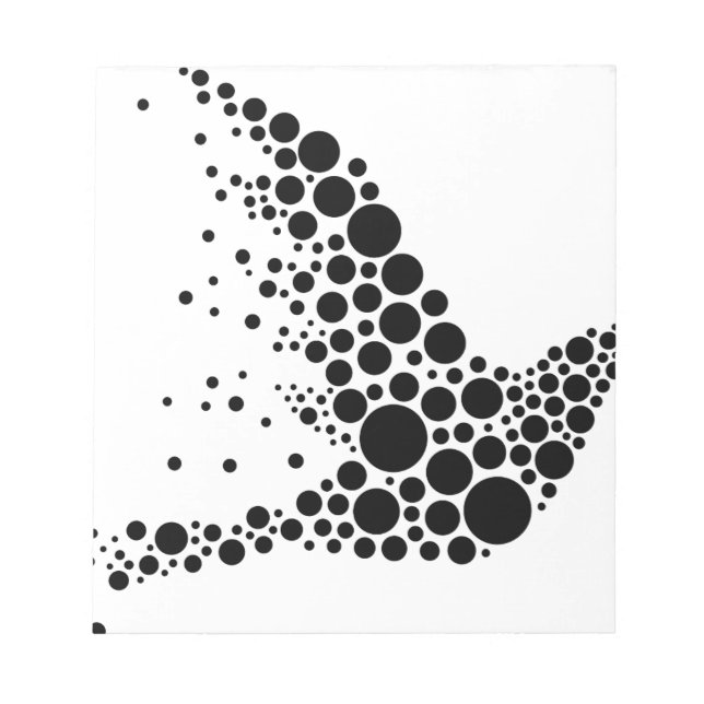 Bloc De Notas Pájaro volador negro (Frente)