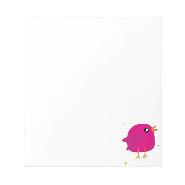 Bloc De Notas Pájaros coloridos lindos (Frente)