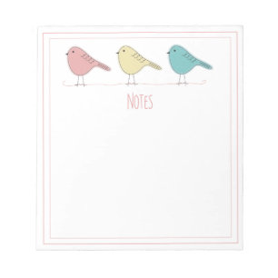 Bloc de notas Pájaros en un alambre