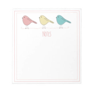 Bloc de notas Pájaros en un alambre