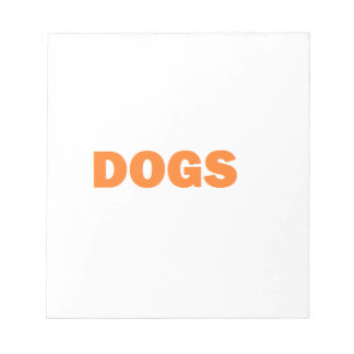 Bloc De Notas Palabra DOGS en amarillo
