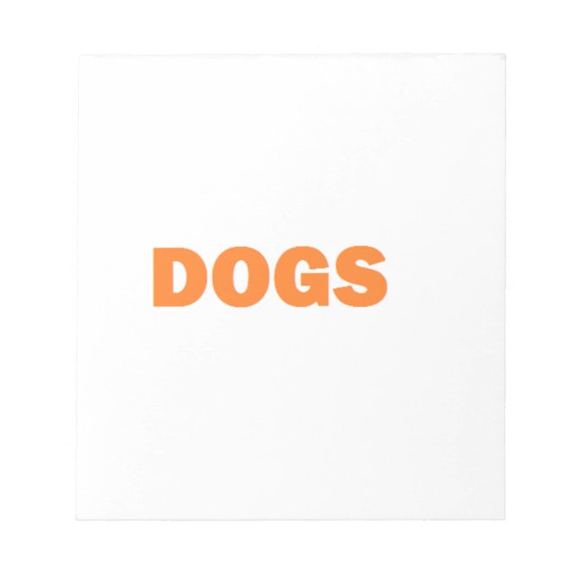 Bloc De Notas Palabra DOGS en amarillo (Frente)