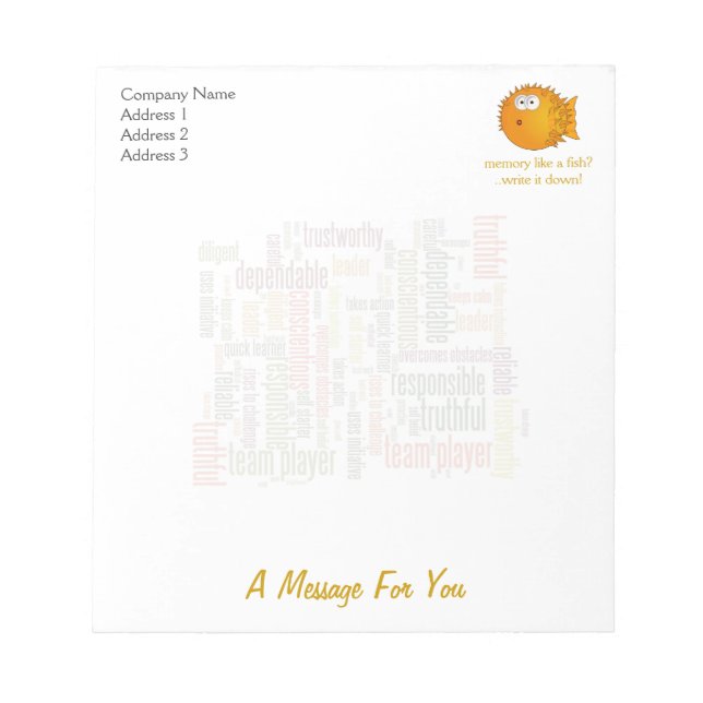 Bloc De Notas Palabras de motivación #4 valores positivos (Frente)