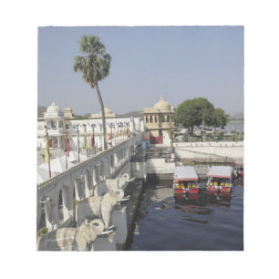 Bloc De Notas Palacio Jag Mindar, Lago Pichola, Udaipur, India.