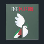 Bloc De Notas Palestina Libre<br><div class="desc">paloma de la paz con la bandera palestina,  apoyo a Palestina</div>