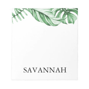 Bloc De Notas Palm de verde tropical Nota personal Pad