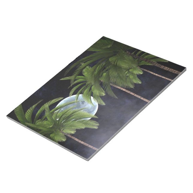 Bloc De Notas Palmeras contra la luna (Lado Derecho)