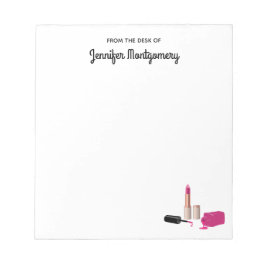 Bloc De Notas Palo de labios de glam rosado y belleza polaca de 