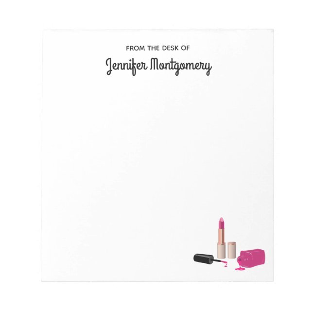 Bloc De Notas Palo de labios de glam rosado y belleza polaca de  (Frente)