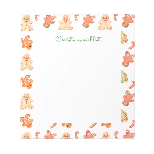 Bloc De Notas Pan de jengibre (Frente)