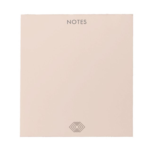 Bloc De Notas panadilla moderna de diseño rosa (Frente)