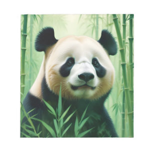 Bloc De Notas Panda Doble exposición Naturaleza animal Arte salv