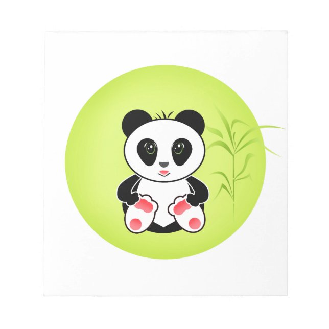 Bloc De Notas Panda, personalizado, niños (Frente)