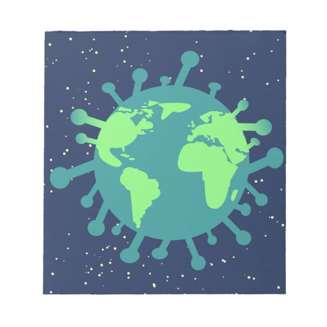Bloc De Notas Pandemia global (partícula viral) (infección viral (Frente)