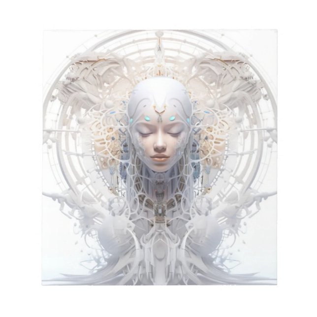 Bloc De Notas Panel de notas de arte futurista (Frente)