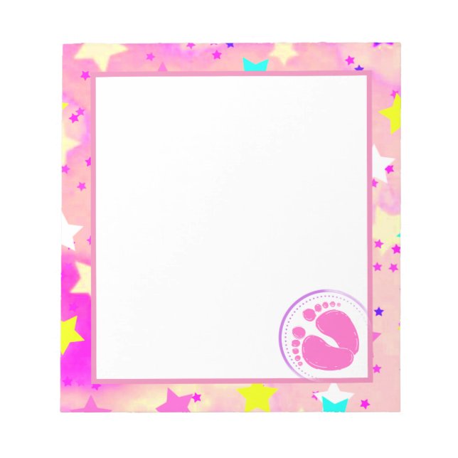 Bloc De Notas Panel de notas de Baby Shower (Frente)
