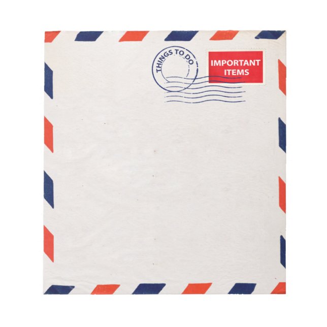 Bloc De Notas panel de notas de correo aéreo (Frente)