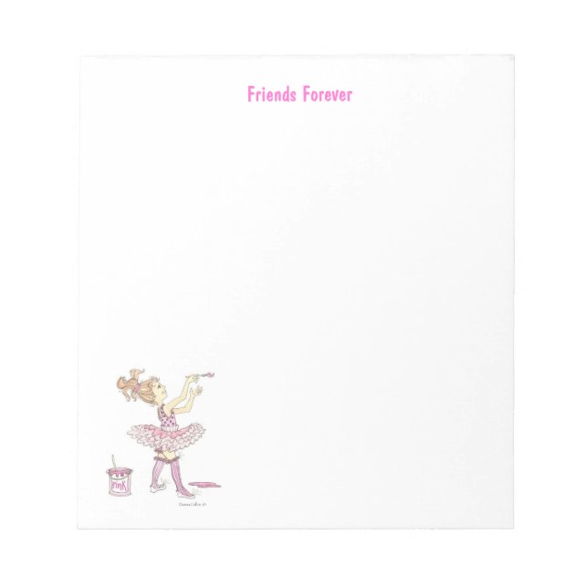 Bloc De Notas panel de notas de historia rosa (Frente)