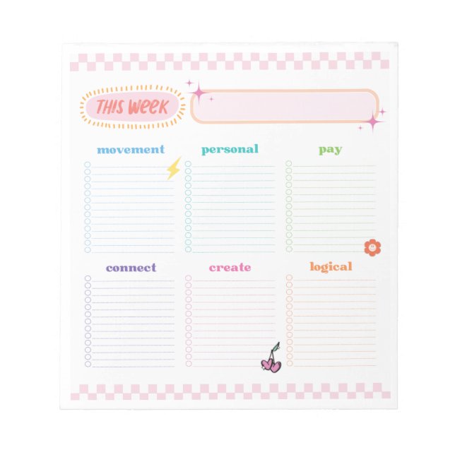 Bloc De Notas Panel de planificación de bloques de tiempo (Frente)