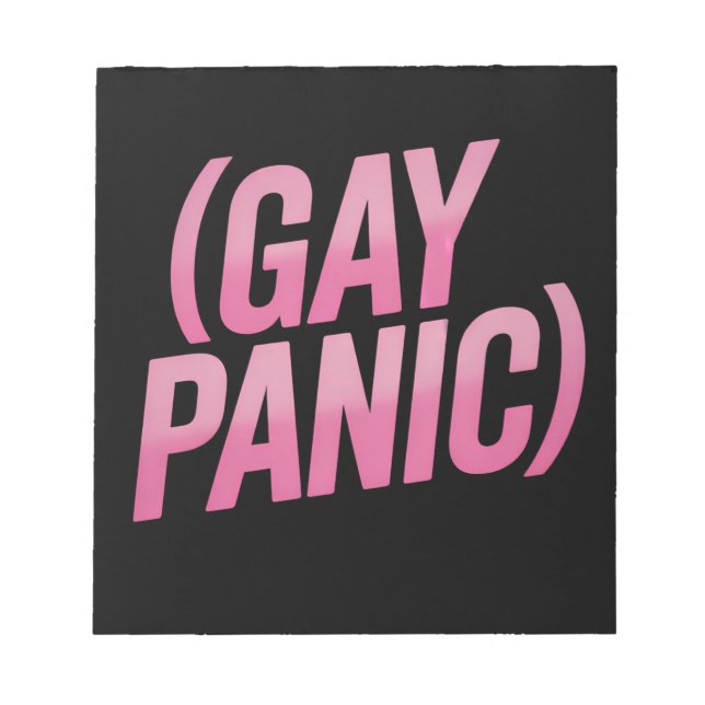 Bloc De Notas Pánico Gay Protesta Orgullo LGBTQ (Frente)