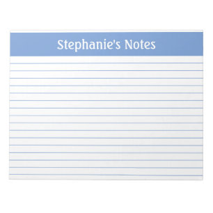 Bloc De Notas Panorama azul claro 11 x 8.5 Personalizado