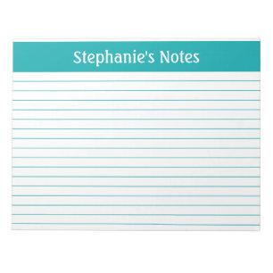 Bloc De Notas Panorama verde azulado 11 x 8.5 Personalizado