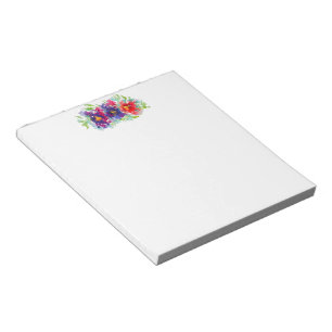 Bloc De Notas Pansies in Watercolor Notepad