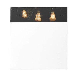 Bloc De Notas Pantalla de luz de vacaciones de Snowman