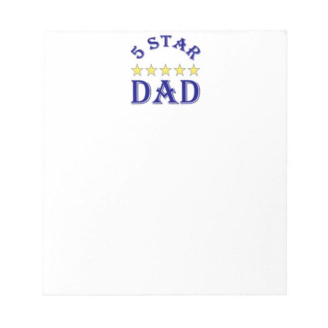 Bloc De Notas Papá Cinco Estrellas (Frente)