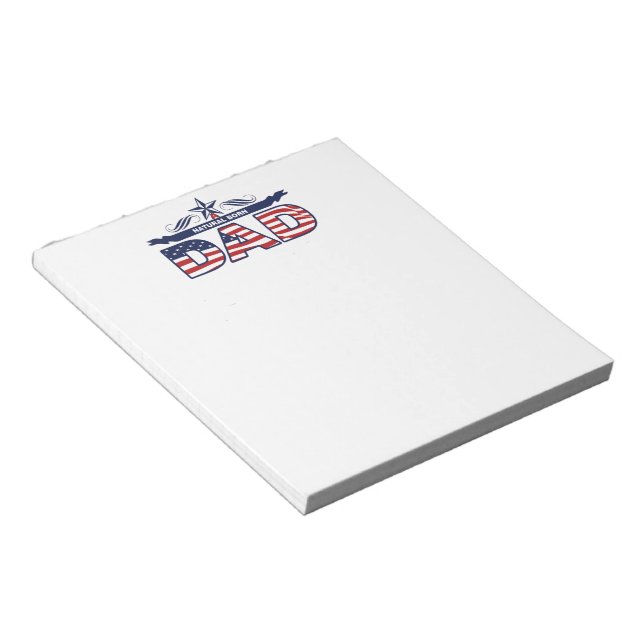 Bloc De Notas Papá, padre, papá llevado natural (Lado Derecho)