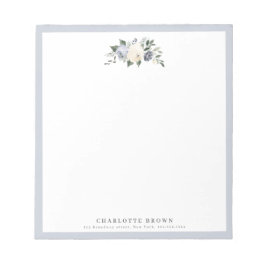 Bloc De Notas Papel botánico personalizado en flor