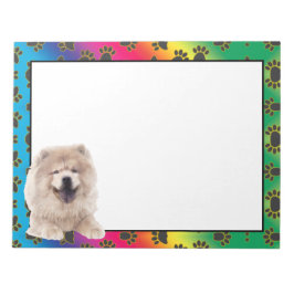 Bloc De Notas Papel colorido del patrón de la garra de perro Cho