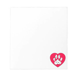 Bloc De Notas Papel dálmata impreso en Personalizado de corazón