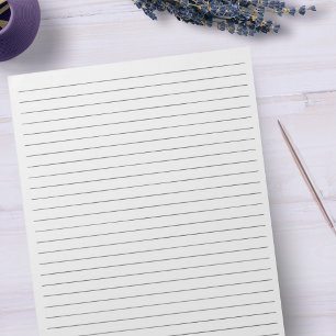 Bloc De Notas Papel de 8,5" x 11" para la línea ancha negra
