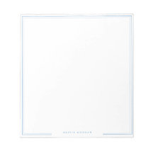 Papel de carta con borde azul polvoriento simple