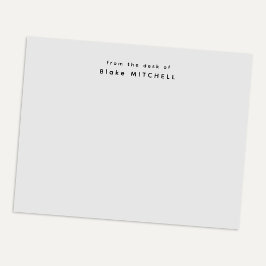 Bloc De Notas Papel de carta gris monograma moderno desde el esc