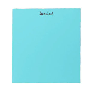 Bloc De Notas Papel de carta personalizado con color turquesa pa