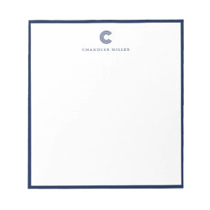 Bloc De Notas Papel de carta personalizado moderno clásico con b