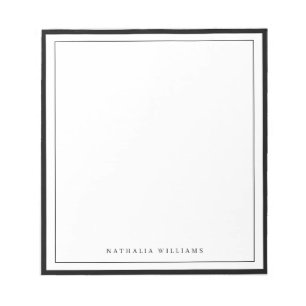 Bloc De Notas Papel de carta simple básico personalizable con bo