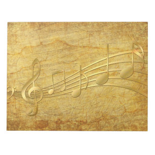 Bloc De Notas Papel de cosecha de notas musicales