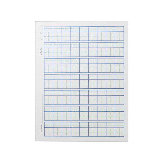 Bloc De Notas Papel de cuadrícula Tianzi Pinyin, práctica de esc (Lado Izquierdo)