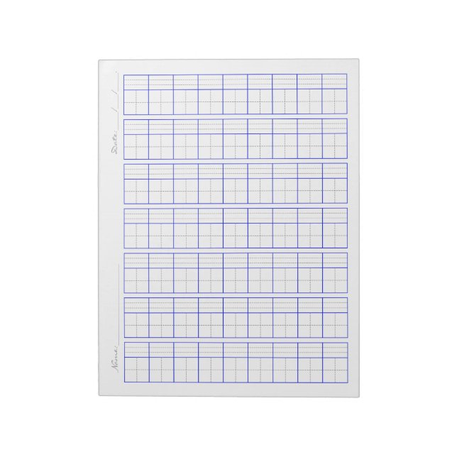 Bloc De Notas Papel de cuadrícula Tianzi Pinyin, práctica de esc (Lado Izquierdo)