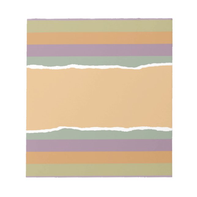 Bloc De Notas Papel de envoltura a rayas arrancado (Frente)