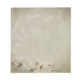 Bloc De Notas Papel de escritura personal de daffodil blanco vin