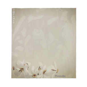 Bloc De Notas Papel de escritura personal de daffodil blanco vin