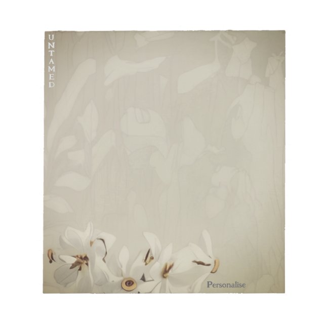 Bloc De Notas Papel de escritura personal de daffodil blanco vin (Frente)